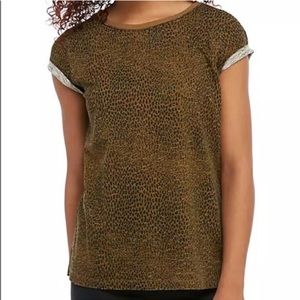 Free People We The Free Leopard Printed Clare Tee in Copper
